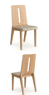 Chaise 4 pieds Wood garnie